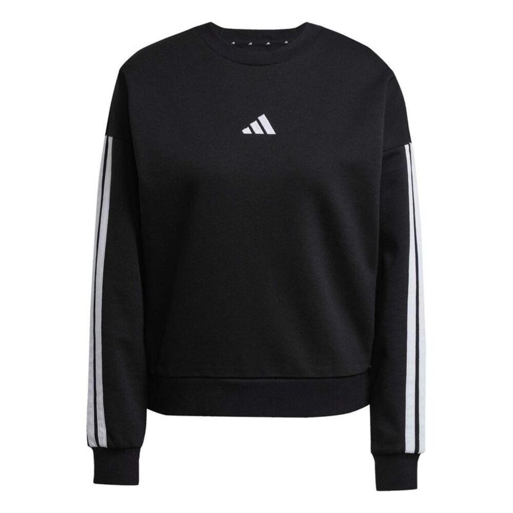 Adidas Womens/Ladies Studio Lounge 3 Stripes Loose Fit Sweatshirt / Black